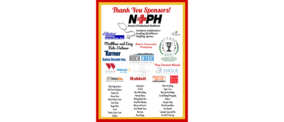 Thank you sponsors- Our Fundraiser was successful!!